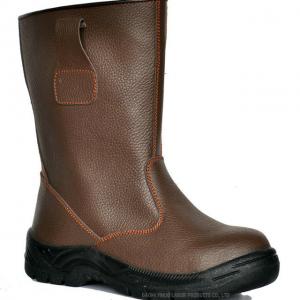 H001 Leather mens steel toe boots