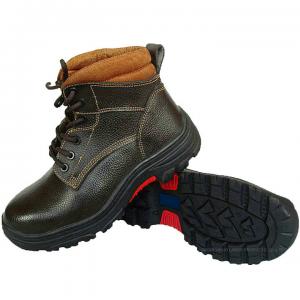 T113 Genuine Leather Steel Toe Steel Midsole Industrial Safety Shoes 